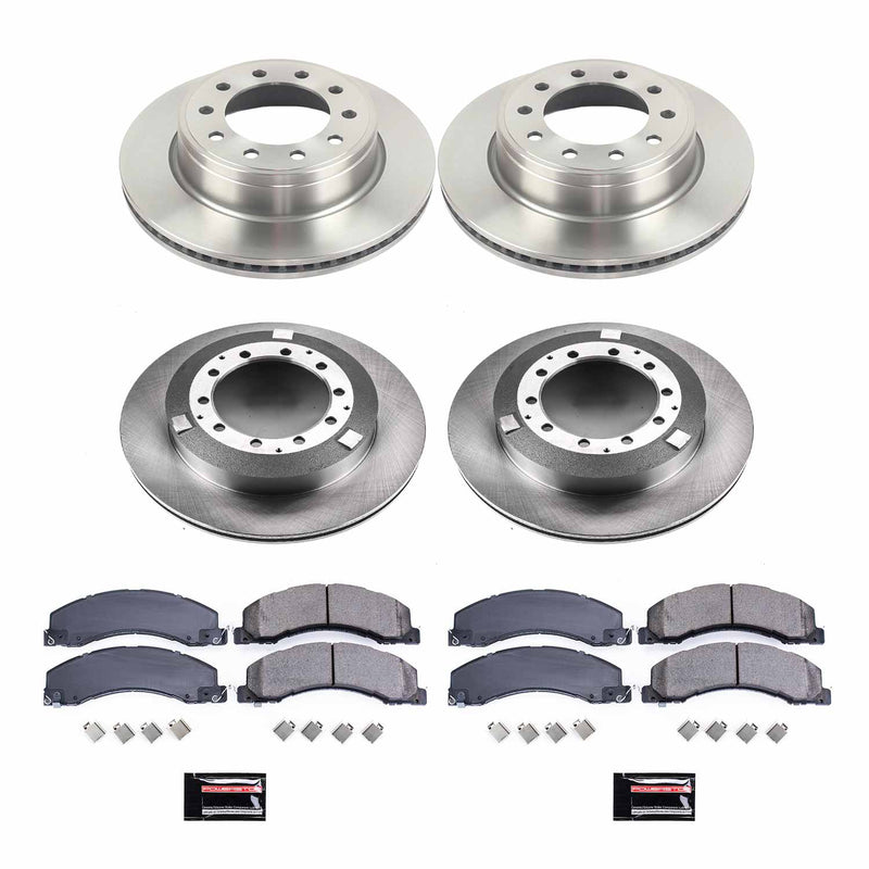 Power Stop KOE7818 Autospecialty 1-Click Daily Driver Front And Rear Pad And Rotor Kit for 2013-2024 Dodge Ram 4500 product image