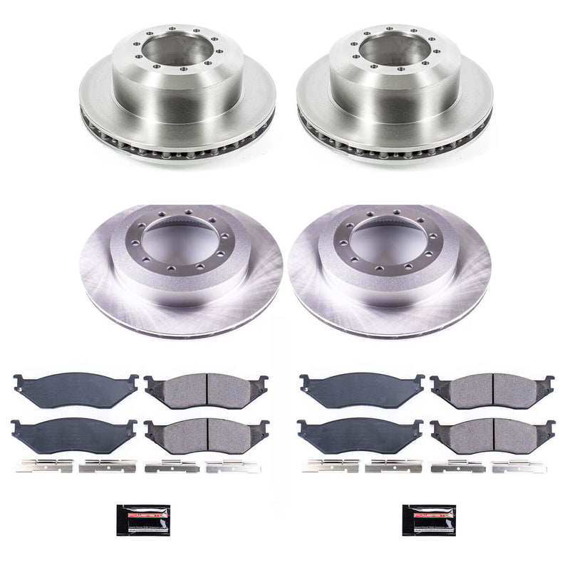 Power Stop KOE7821 Autospecialty 1-Click Daily Driver Front And Rear Pad And Rotor Kit for 2001-2004 Ford F-53 Motorhome Chassis product image