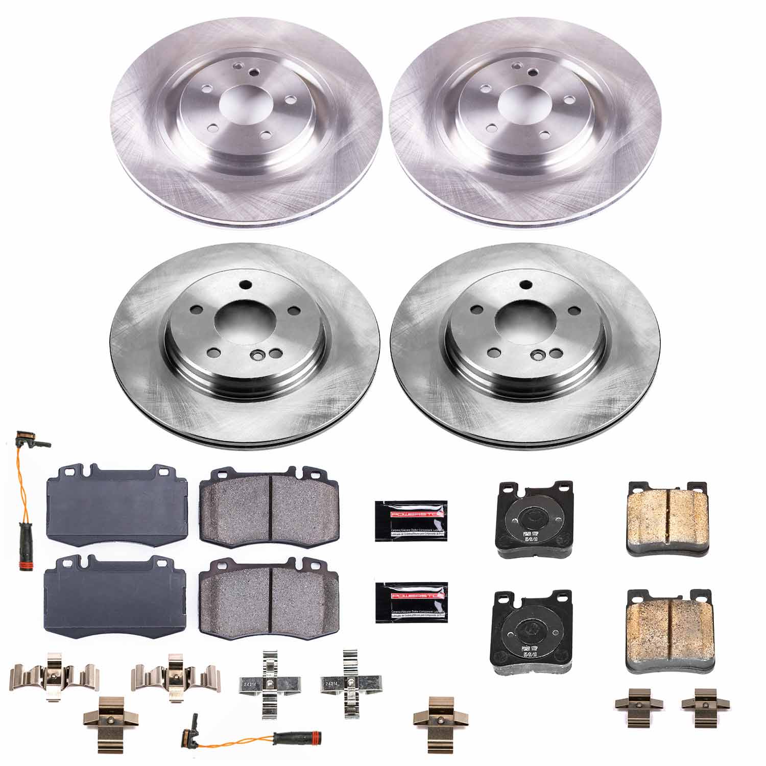 Power Stop KOE7828 Autospecialty 1-Click Daily Driver Front And Rear Brake Kit for 2003-2006 Mercedes-Benz CLK500 product image