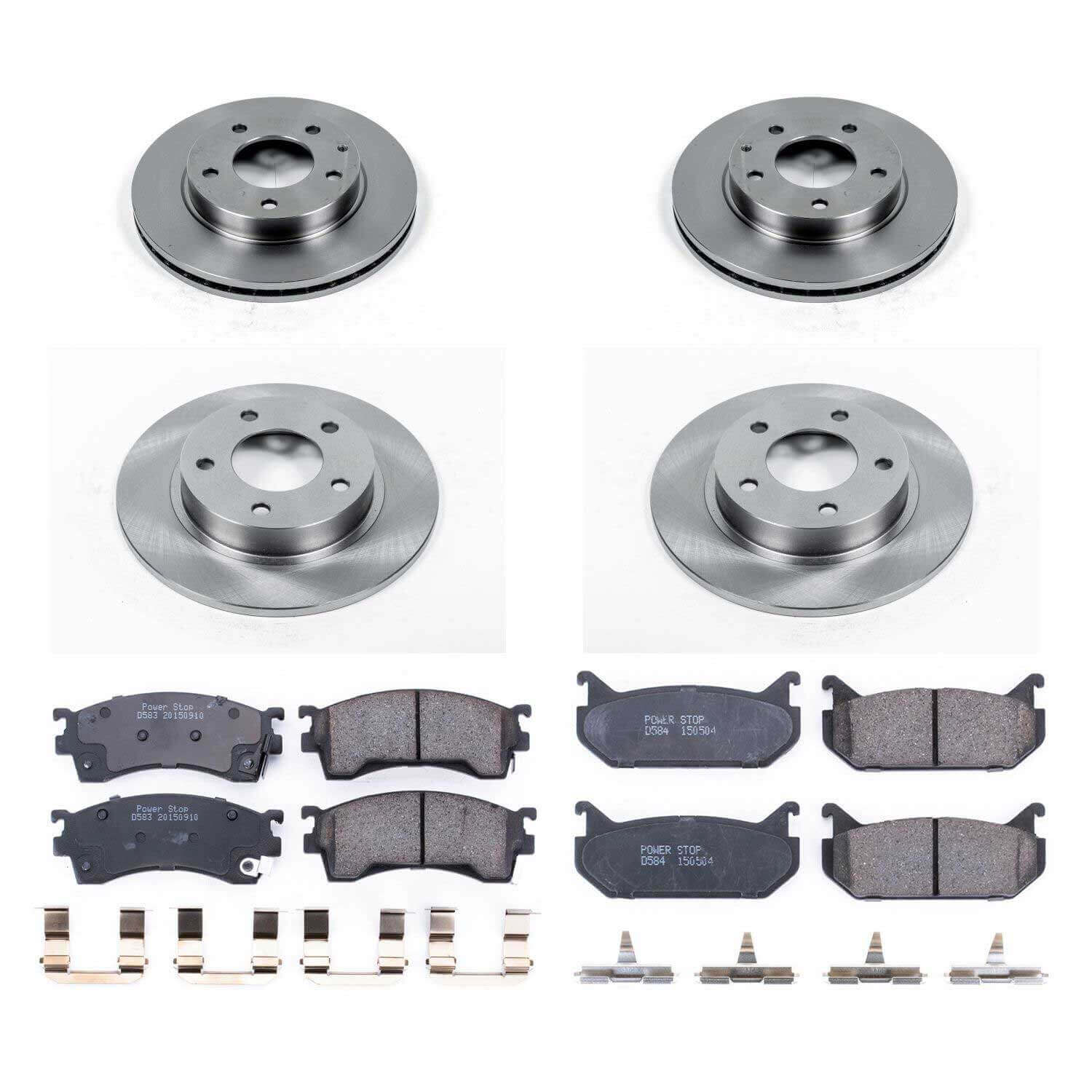 Power Stop KOE783 Autospecialty - 1-Click Daily Driver Brake Kits (Front And Rear) for 1993-1997 Ford Probe product image