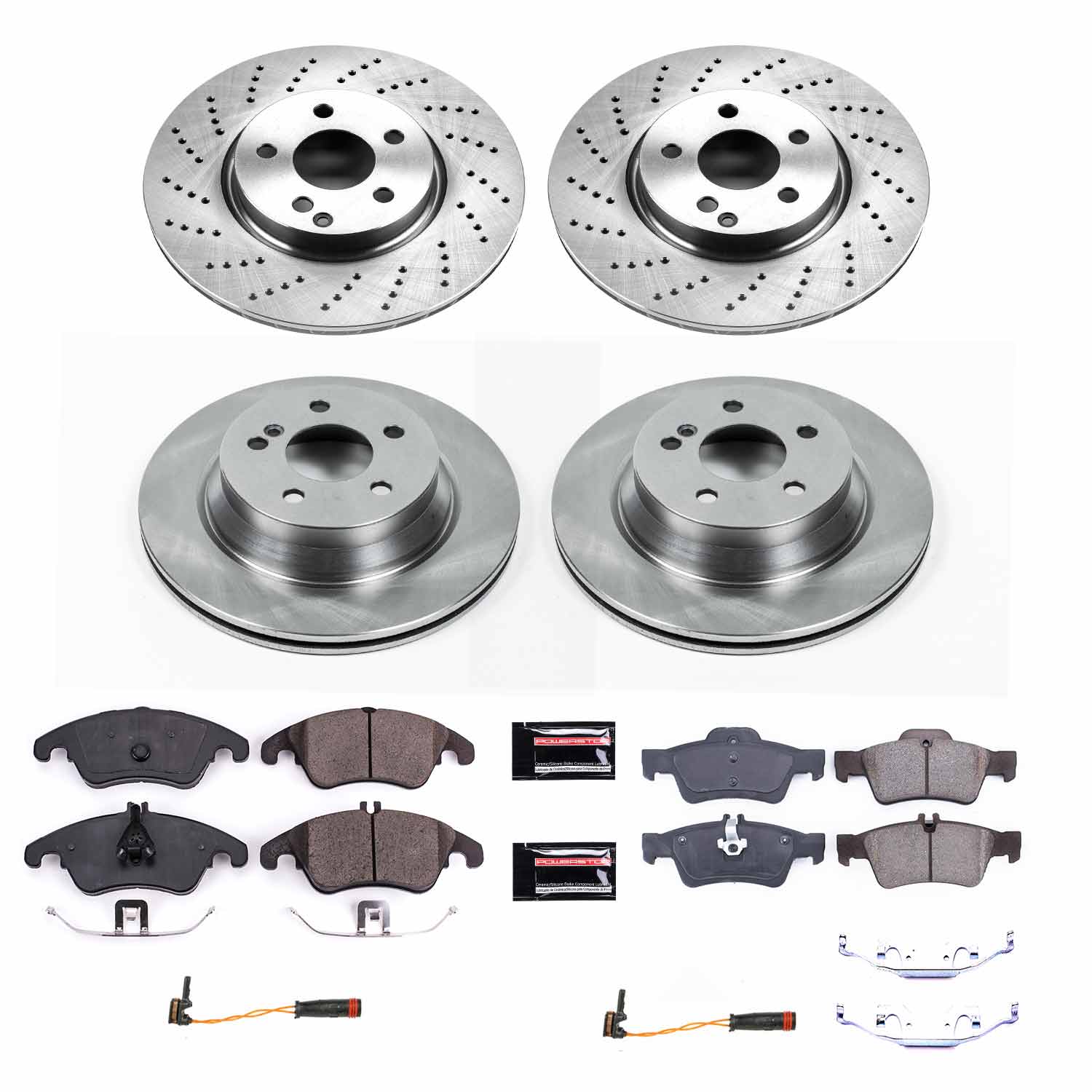 Power Stop KOE7830 Autospecialty 1-Click Daily Driver Front And Rear Brake Kit for 2010 Mercedes-Benz E-350 Sedan (4 Door) product image