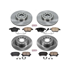 Power Stop KOE7836 Autospecialty 1-Click Daily Driver Plain Rotor Front And Rear Brake Kit for 2009-2017 Volkswagen Cc product image