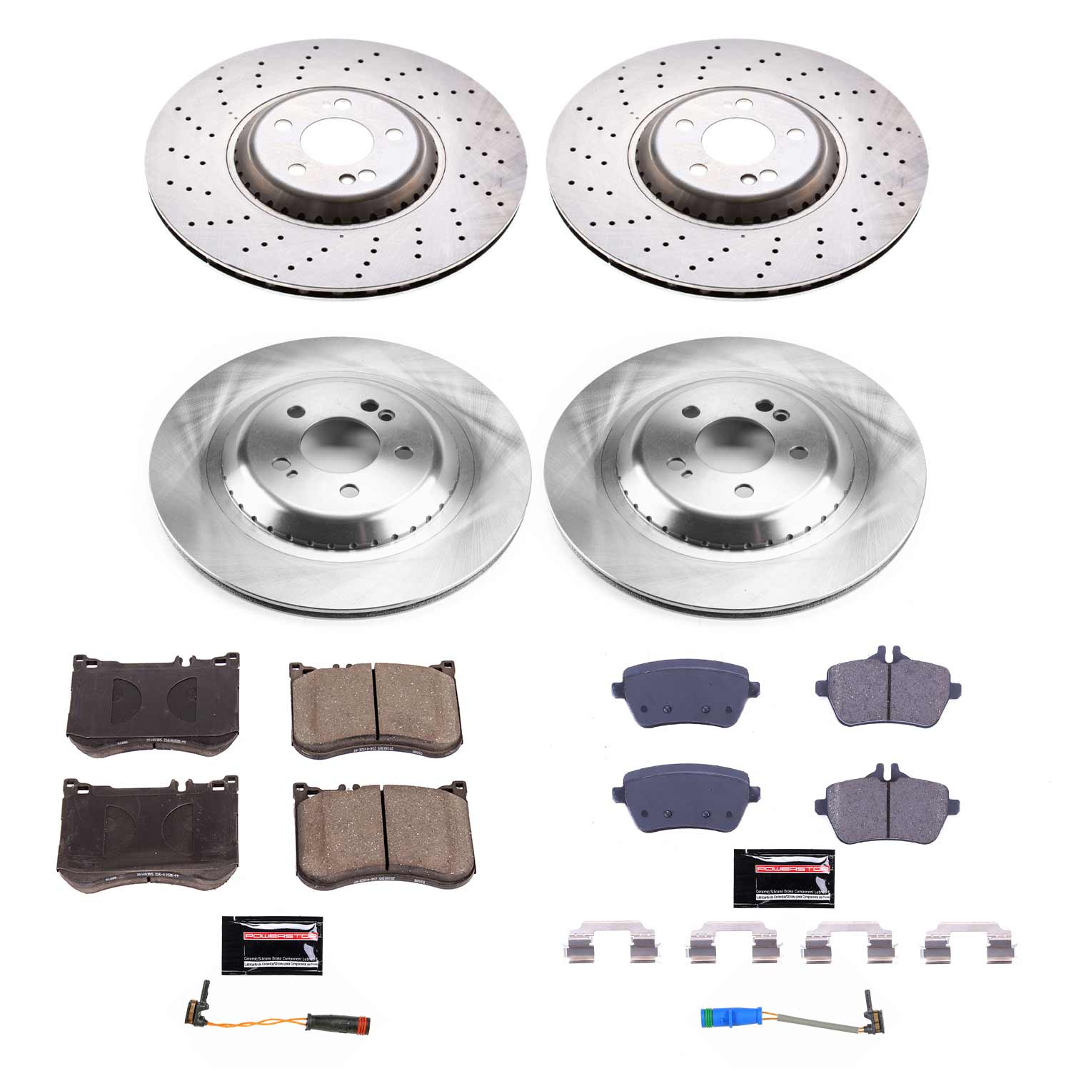 Power Stop KOE7853 Autospecialty 1-Click Daily Driver Front And Rear Brake Kit for 2017 Mercedes-Benz Maybach S550 product image