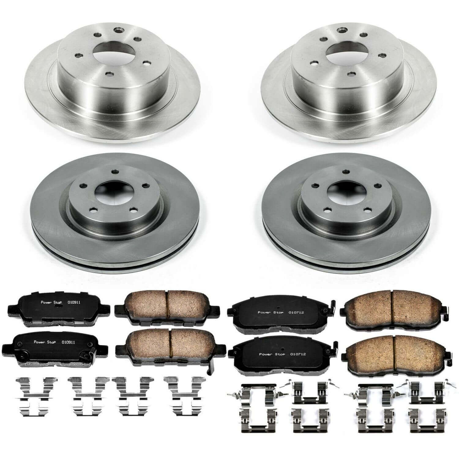Power Stop KOE7865 Autospecialty 1-Click Daily Driver Front And Rear Brake Kit for 2007-2010 Nissan Altima product image