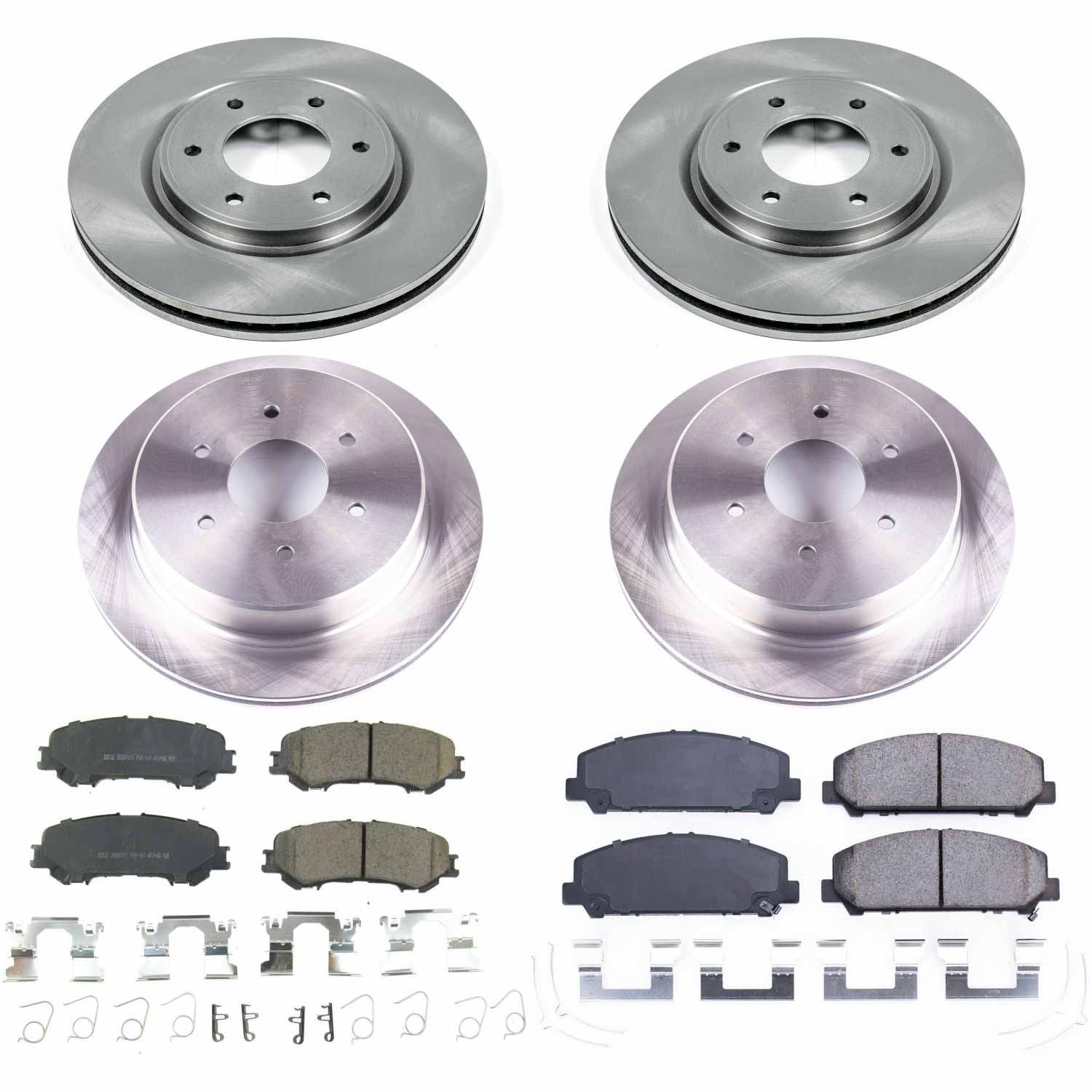 Power Stop KOE7866 Autospecialty 1-Click Daily Driver Front And Rear Pad And Rotor Kit for 2017-2024 Nissan Titan product image