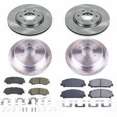 Power Stop KOE7866 Autospecialty 1-Click Daily Driver Front And Rear Pad And Rotor Kit for 2017-2024 Nissan Titan product image