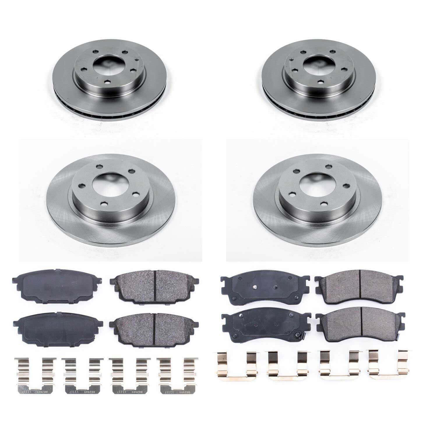 Power Stop KOE789 Autospecialty - 1-Click Daily Driver Brake Kits (Front And Rear) for 2001-2003 Mazda Protege product image