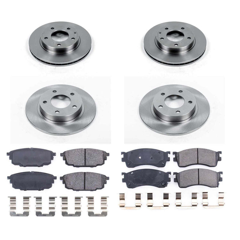 Power Stop KOE789 Autospecialty - 1-Click Daily Driver Brake Kits (Front And Rear) for 2001-2003 Mazda Protege product image