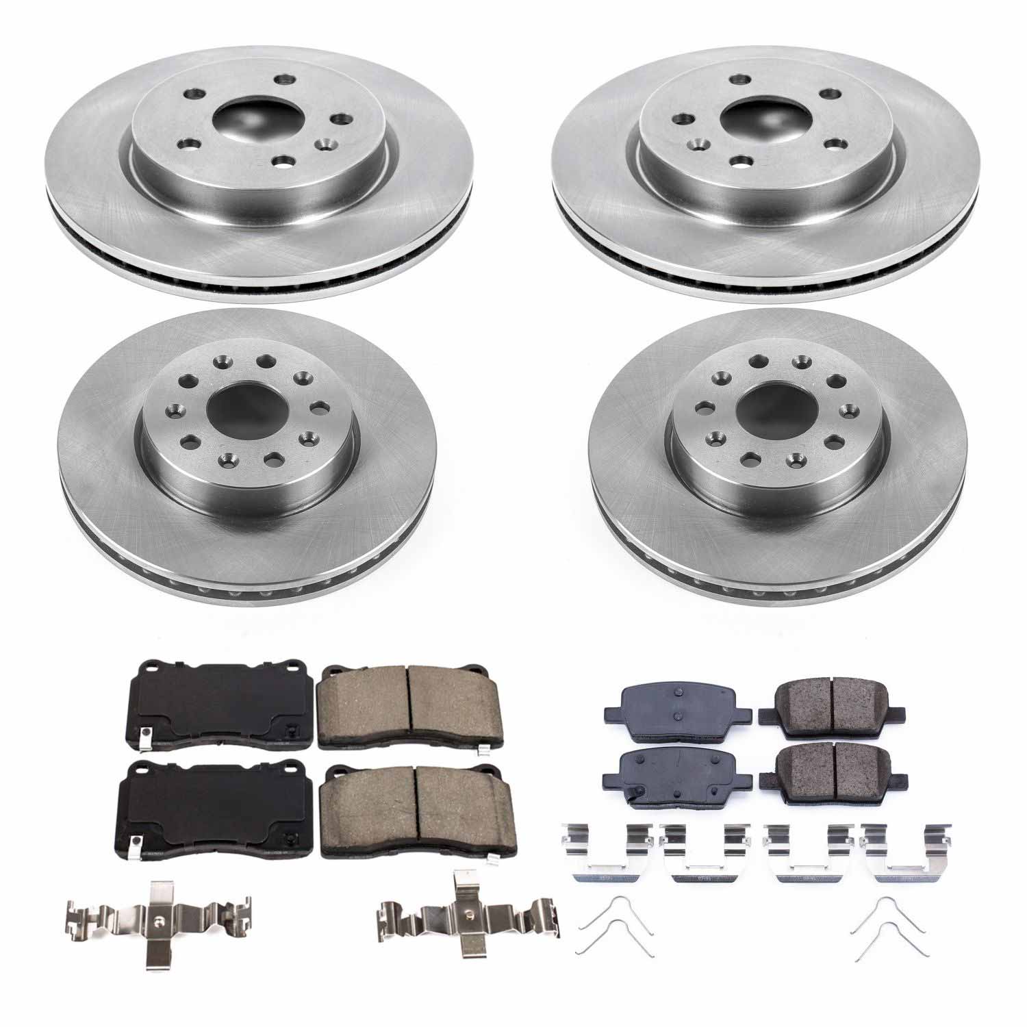 Power Stop KOE7908 Autospecialty 1-Click Daily Driver Front And Rear Brake Kit for 2016-2019 Cadillac CT6 product image
