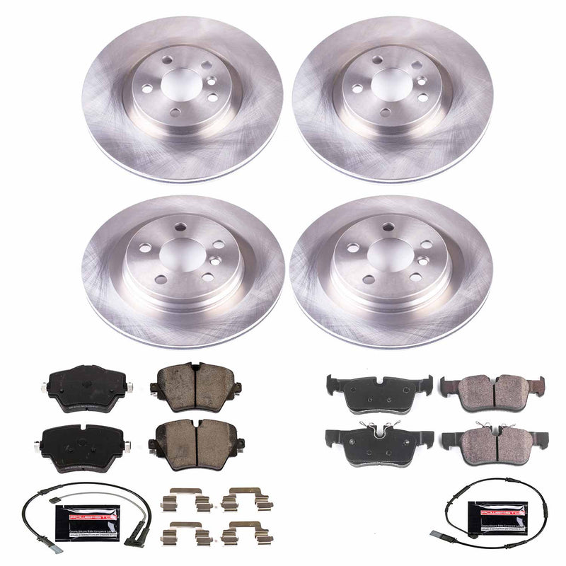 Power Stop KOE7916 Autospecialty 1-Click Daily Driver Front And Rear Pad And Rotor Kit for 2016-2022 BMW X1 product image