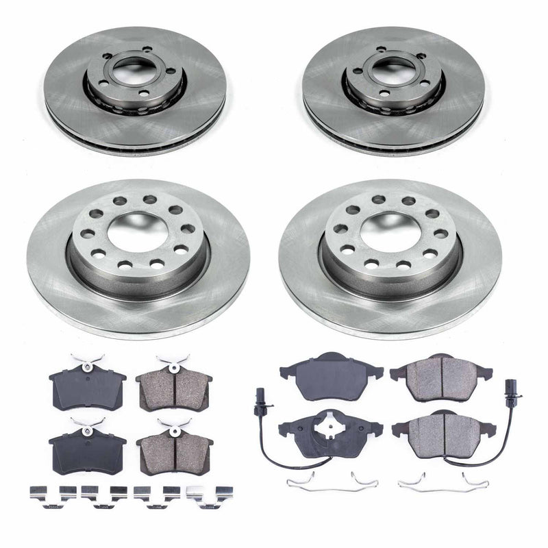 Power Stop KOE7917 Autospecialty 1-Click Daily Driver Front And Rear Brake Kit for 2004-2006 Audi A4 Quattro product image