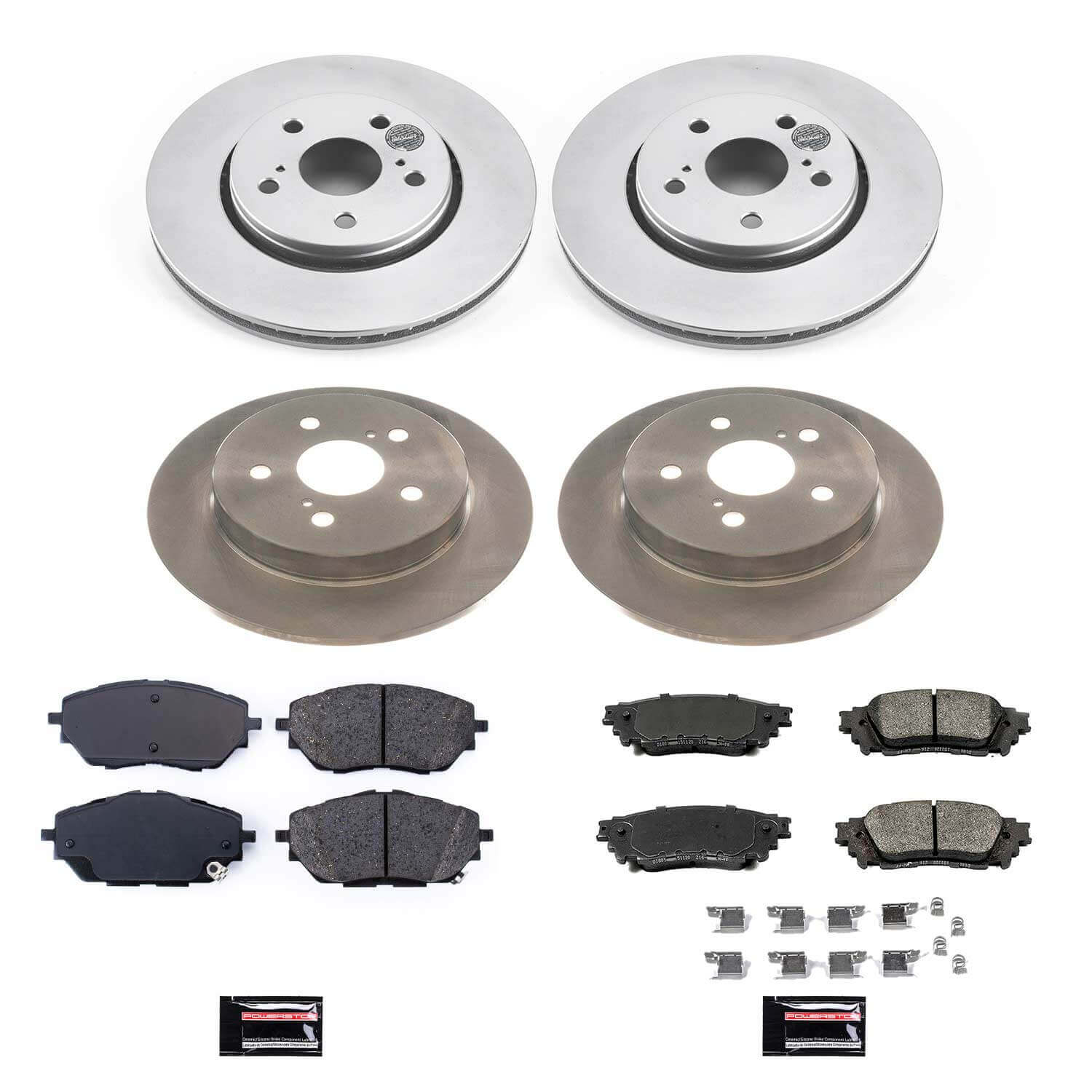 Power Stop KOE7925 Autospecialty 1-Click Daily Driver Front And Rear Pad And Rotor Kit for 2018 Toyota C-Hr product image
