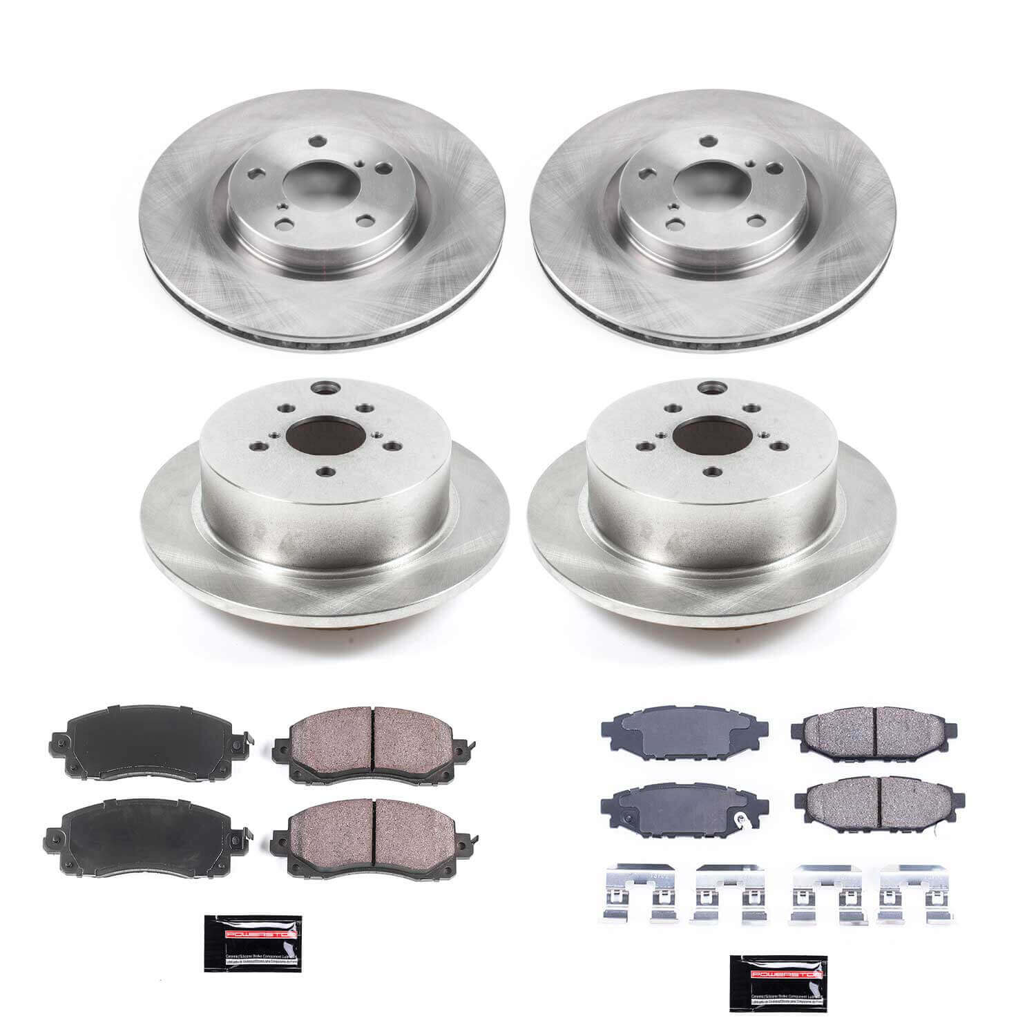 Power Stop KOE7926 Autospecialty 1-Click Daily Driver Front And Rear Pad And Rotor Kit for 2017-2022 Subaru Impreza product image