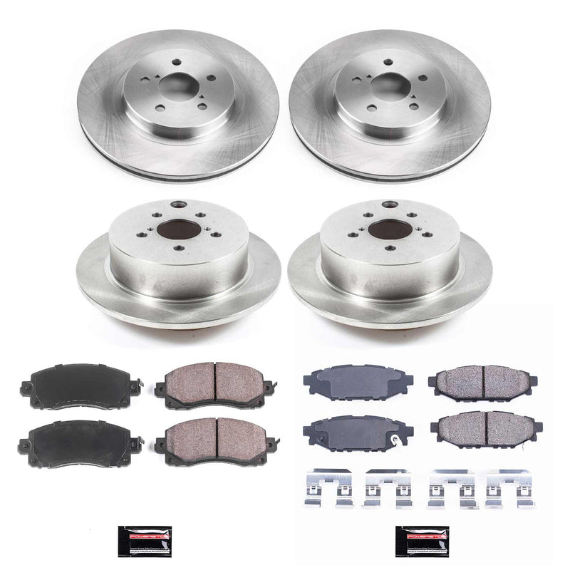 Power Stop KOE7927 Autospecialty 1-Click Daily Driver Front And Rear Pad And Rotor Kit for 2018-2022 Subaru Crosstrek product image