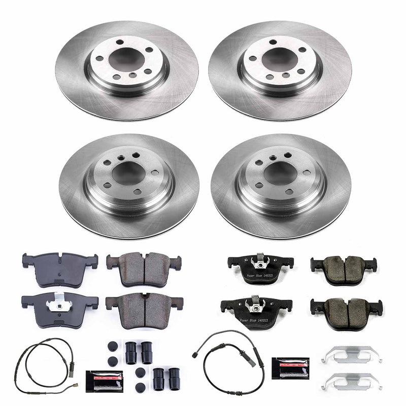 Power Stop KOE7936 Autospecialty 1-Click Daily Driver Front And Rear Brake Kit for 2015 BMW 328I Xdrive product image