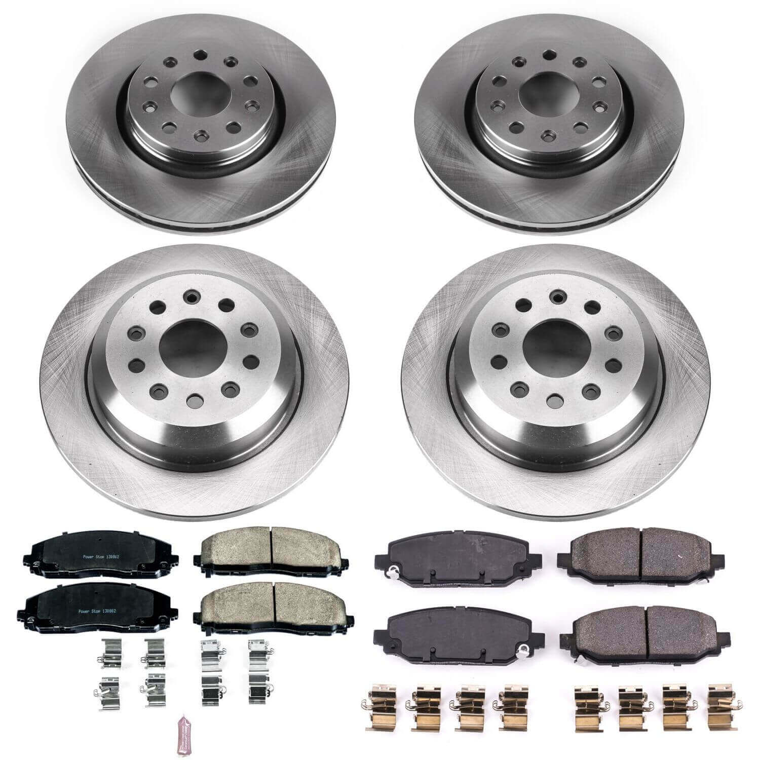 Power Stop KOE7938 Autospecialty 1-Click Daily Driver Front And Rear Brake Kit for 2018 Jeep Wrangler Rubicon, Unlimited Rubicon, Unlimited Sahara product image