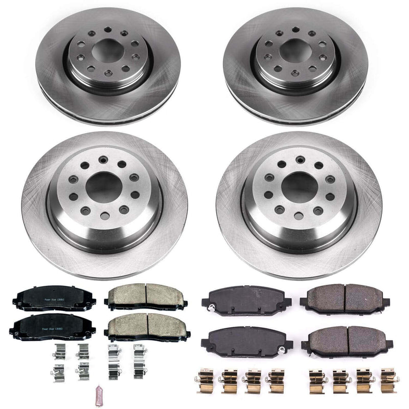 Power Stop KOE7938 Autospecialty 1-Click Daily Driver Front And Rear Brake Kit for 2018 Jeep Wrangler Rubicon, Unlimited Rubicon, Unlimited Sahara product image