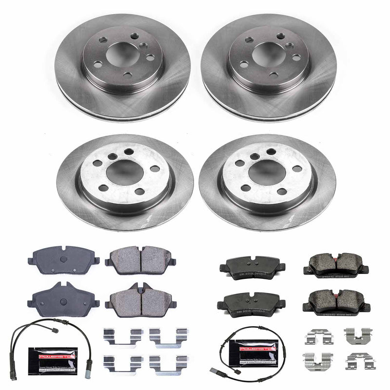 Power Stop KOE7978 Autospecialty 1-Click Daily Driver Front And Rear Brake Kit for 2014-2024 MINI Cooper Base product image