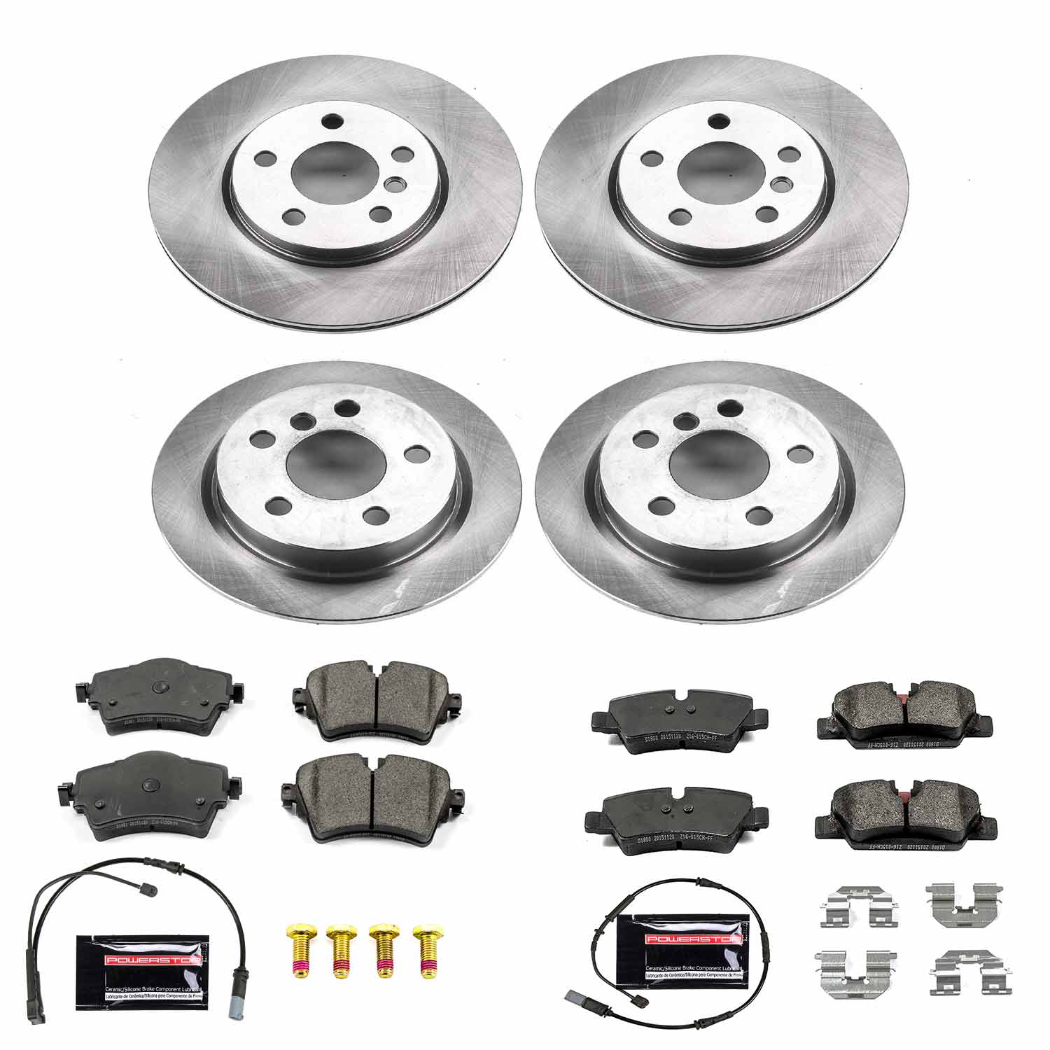 Power Stop KOE7981 Autospecialty 1-Click Daily Driver Front And Rear Brake Kit for 2014-2021 MINI Cooper S product image
