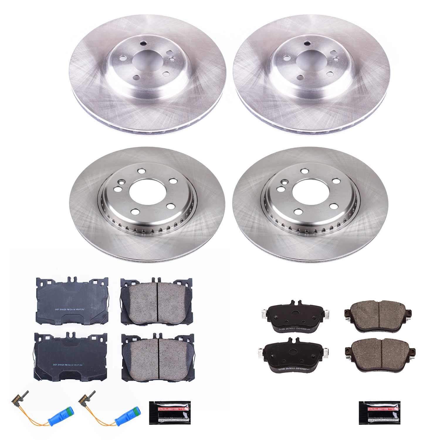 Power Stop KOE7987 Autospecialty 1-Click Daily Driver Front And Rear Pad And Rotor Kit for 2020-2023 Mercedes-Benz E-350 product image