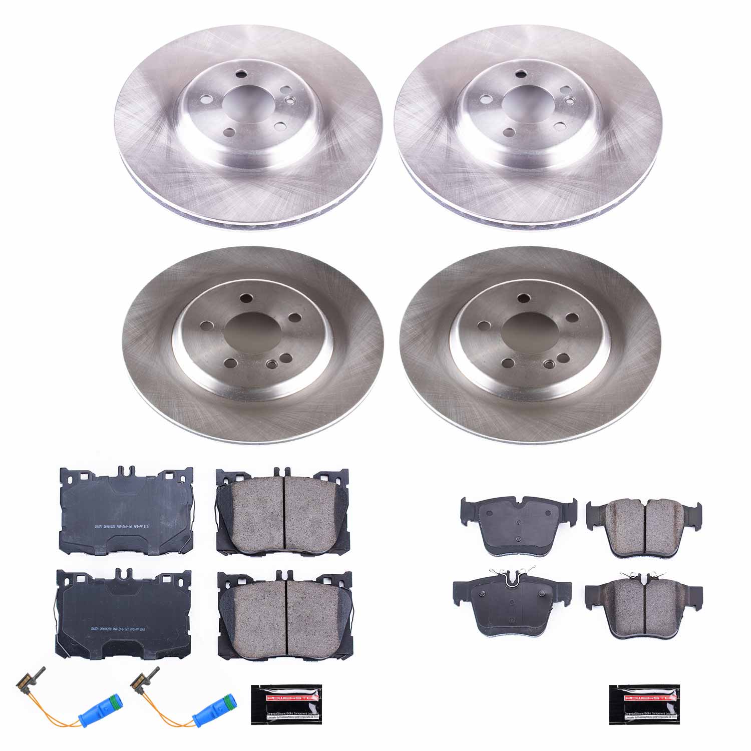 Power Stop KOE7988 Autospecialty 1-Click Daily Driver Front And Rear Pad And Rotor Kit for 2017-2023 Mercedes-Benz C43 AMG product image