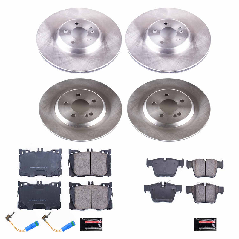 Power Stop KOE7988 Autospecialty 1-Click Daily Driver Front And Rear Pad And Rotor Kit for 2017-2023 Mercedes-Benz C43 AMG product image
