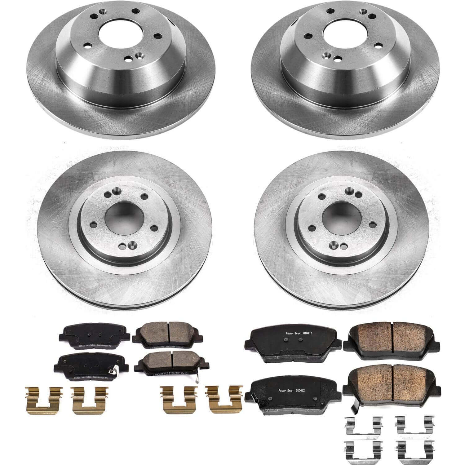 Power Stop KOE8009 Autospecialty 1-Click Daily Driver Front And Rear Pad And Rotor Kit for 2013-2018 Hyundai Santa Fe Sport product image