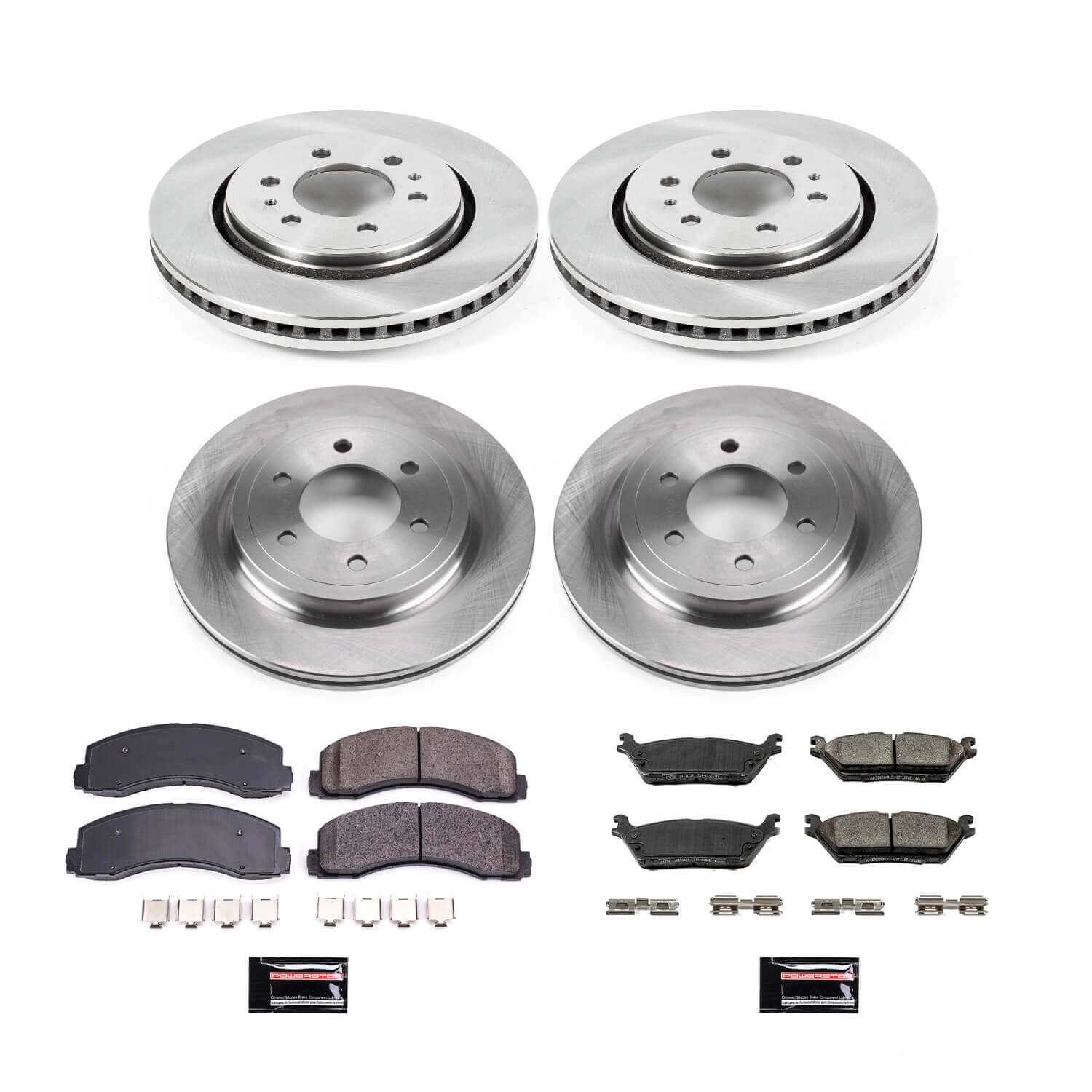 Power Stop KOE8026 Autospecialty 1-Click Daily Driver Front And Rear Brake Kit for 2018-2021 Ford Expedition product image