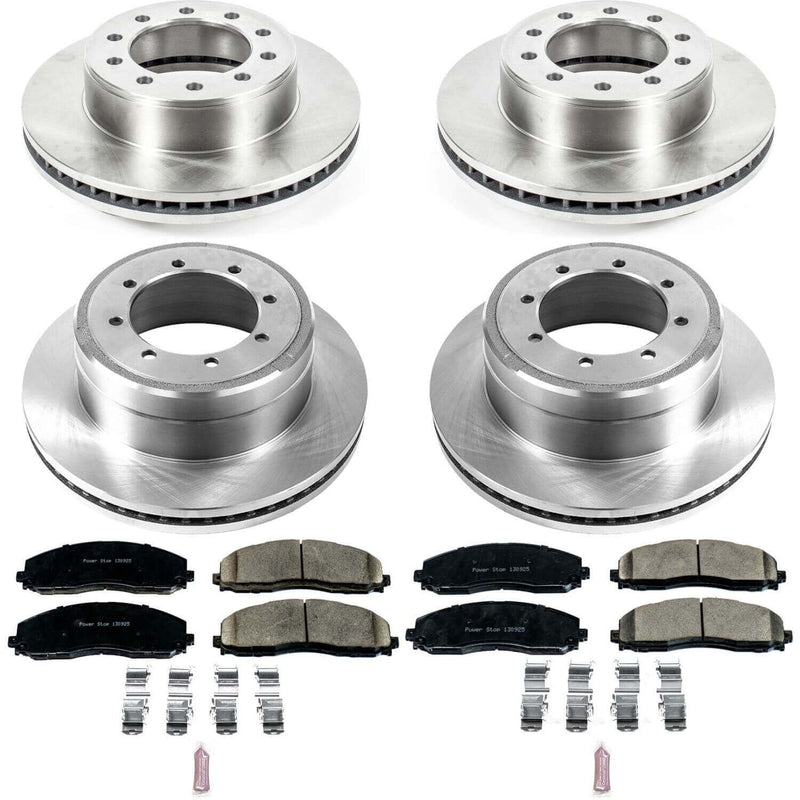 Power Stop KOE8027 Autospecialty 1-Click Daily Driver Front And Rear Brake Kit for 2015-2016 Ford F-350 Super Duty 4 Wheel Drive product image