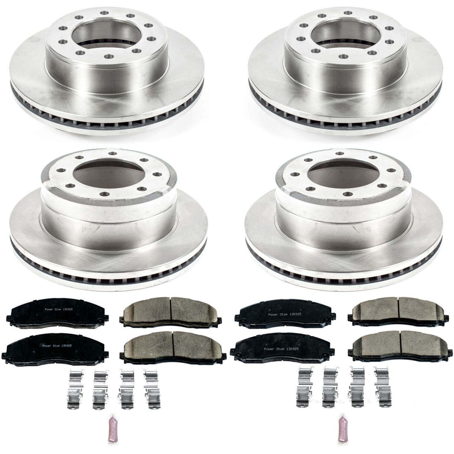 Power Stop KOE8028 Autospecialty 1-Click Daily Driver Front And Rear Brake Kit for 2015-2016 Ford F-350 Super Duty 4 Wheel Drive product image