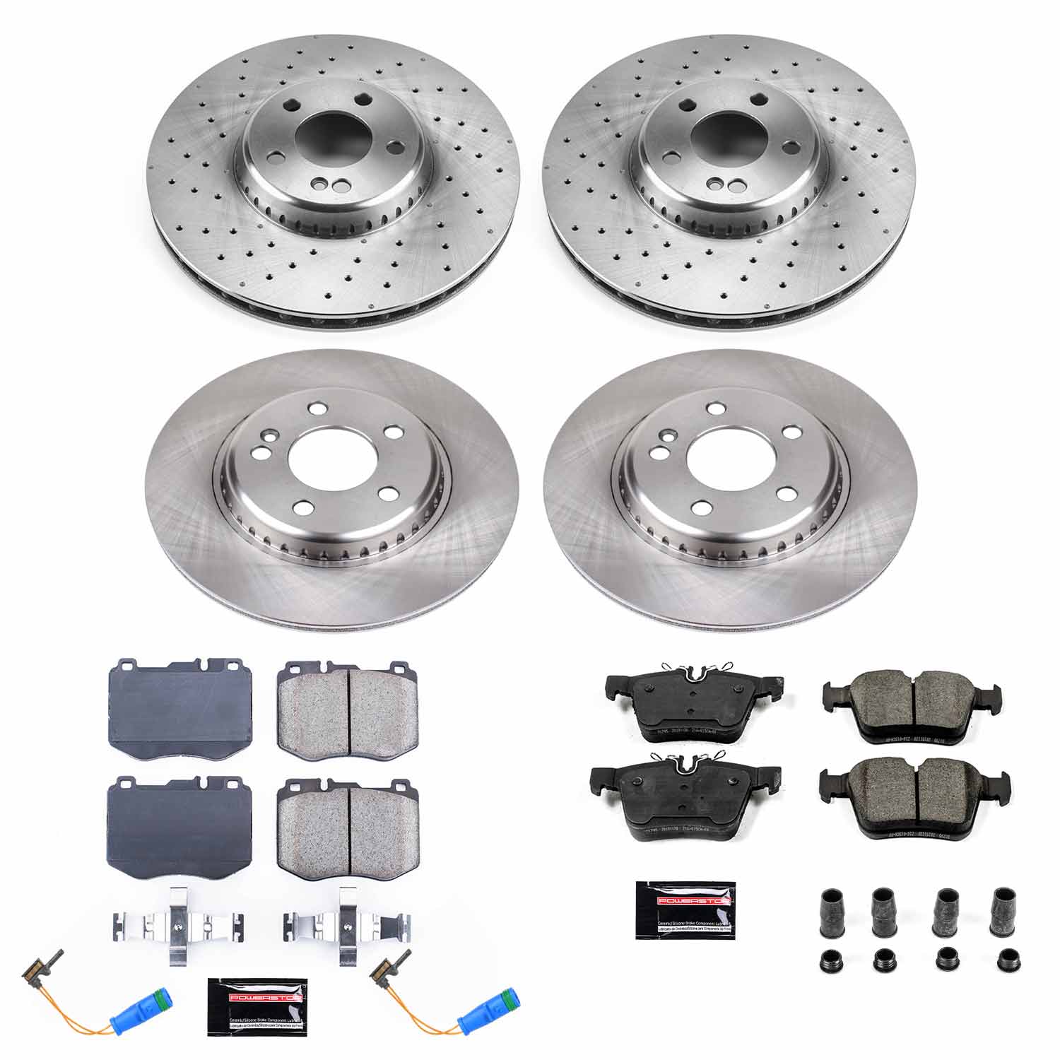 Power Stop KOE8050 Autospecialty 1-Click Daily Driver Front And Rear Brake Kit for 2015-2023 Mercedes-Benz C300 product image