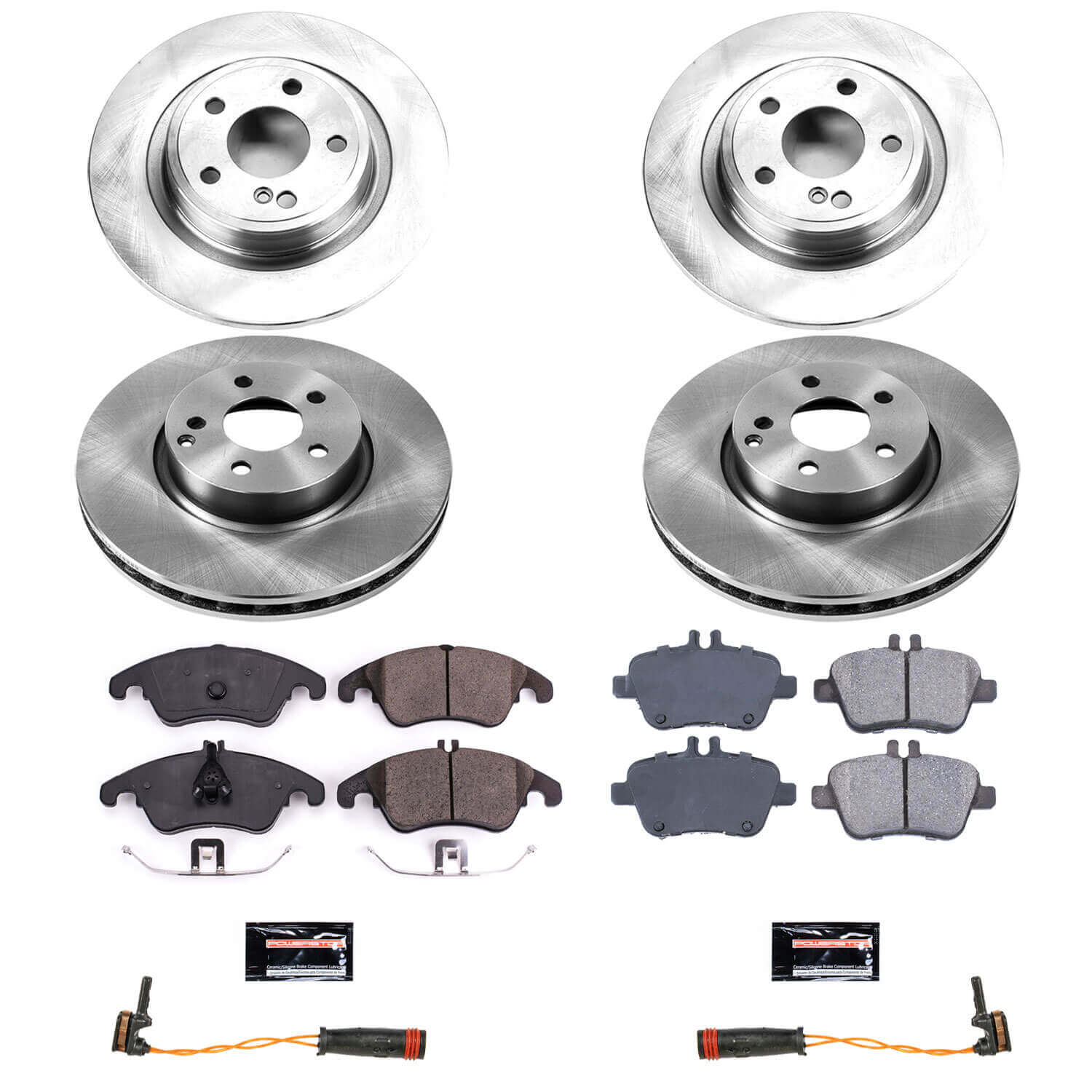Power Stop KOE8056 Autospecialty 1-Click Daily Driver Front And Rear Brake Kit for 2017-2020 Mercedes-Benz SLC300 product image