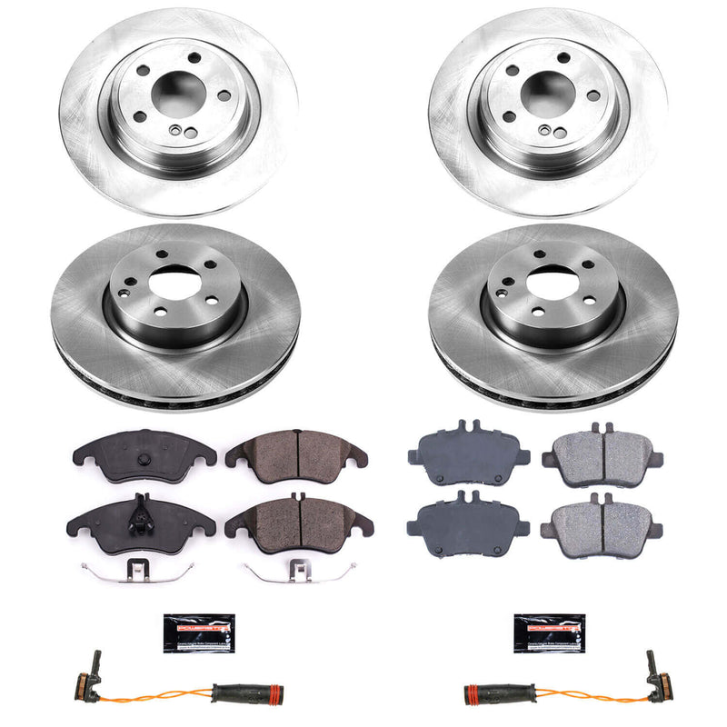 Power Stop KOE8056 Autospecialty 1-Click Daily Driver Front And Rear Brake Kit for 2017-2020 Mercedes-Benz SLC300 product image