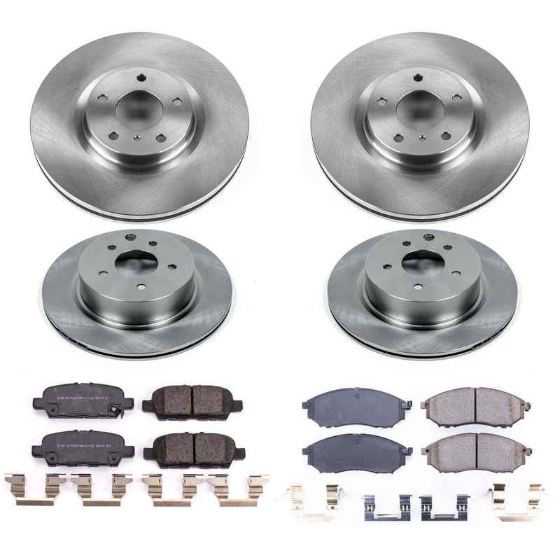 Power Stop KOE8060 Autospecialty 1-Click Daily Driver Front And Rear Brake Kit for 2009-2012 Infiniti EX35 product image