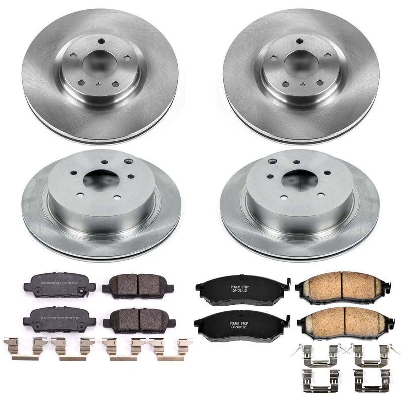 Power Stop KOE8061 Autospecialty 1-Click Daily Driver Front And Rear Brake Kit for 2014-2019 Infiniti Q70 product image