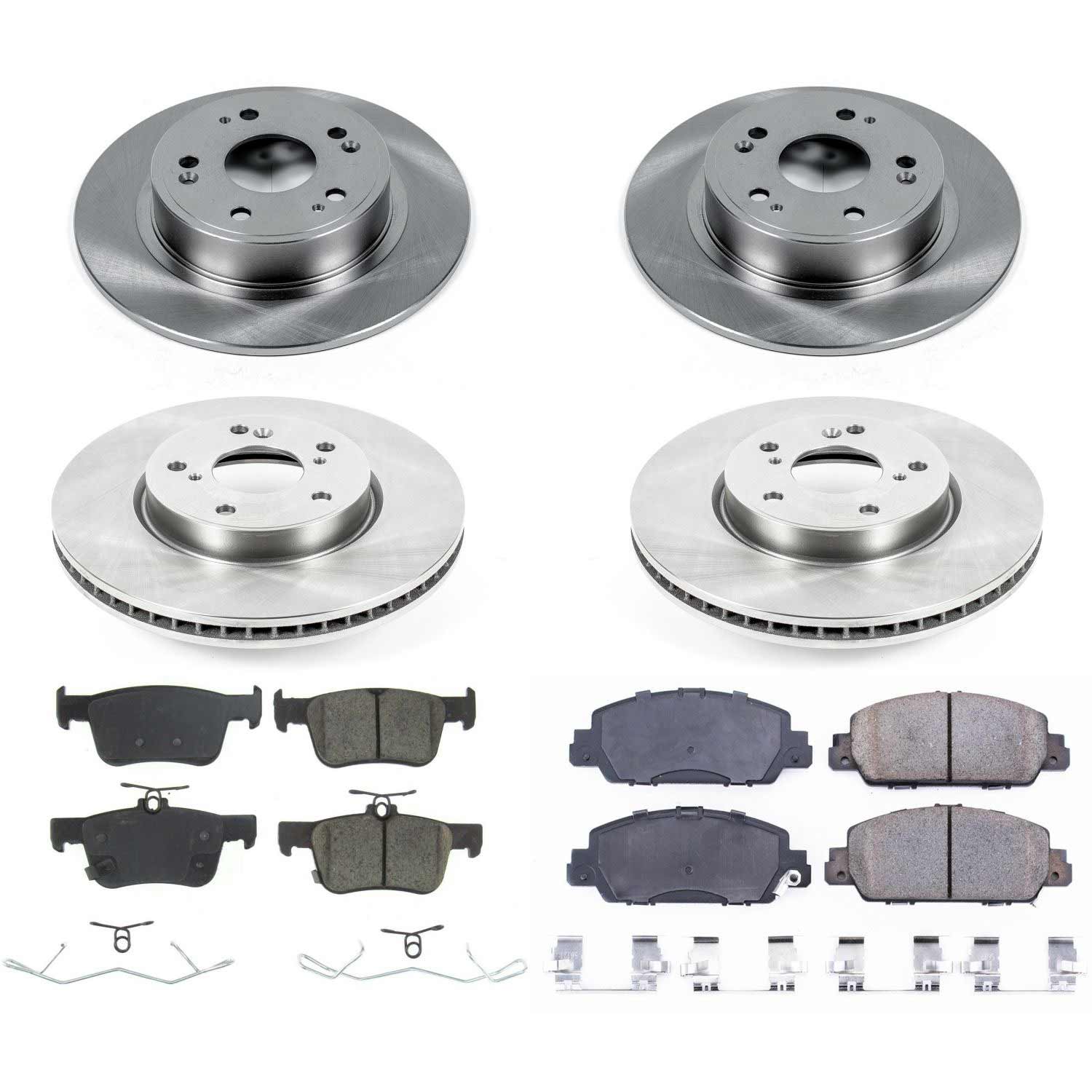 Power Stop KOE8066 Autospecialty 1-Click Daily Driver Front And Rear Pad And Rotor Kit for 2018-2020 Honda Accord EX, EX-L, LX product image