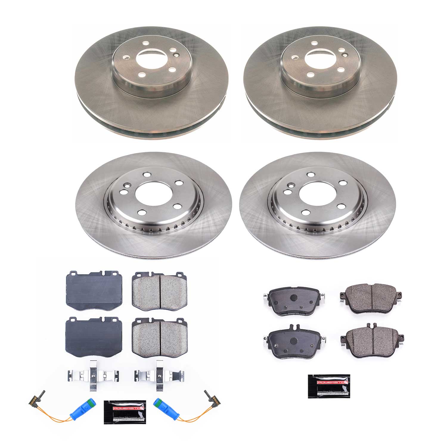 Power Stop KOE8072 Front And Rear Autospecialty 1-Click OE Replacement Pad And Rotor Kit for 2017 Mercedes-Benz E300 product image