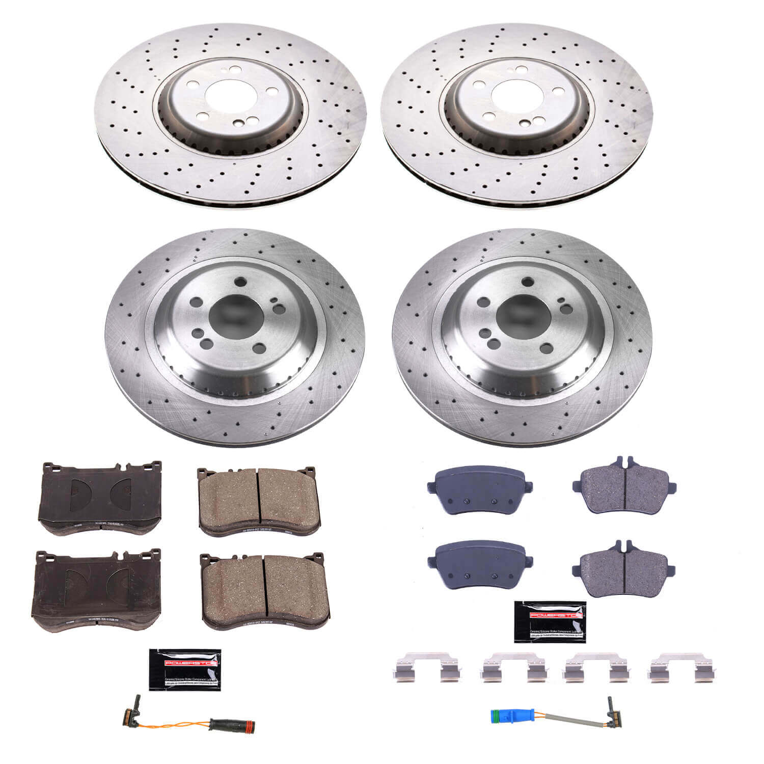Power Stop KOE8102 Autospecialty 1-Click Daily Driver Front And Rear Pad And Rotor Kit for 2018-2020 Mercedes-Benz S450 product image