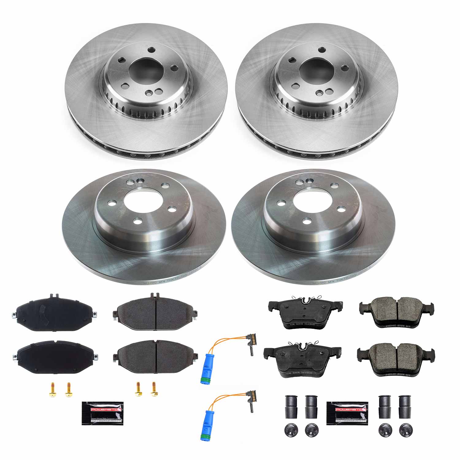 Power Stop KOE8103 Front And Rear Autospecialty 1-Click OE Replacement Pad And Rotor Kit for 2017-2018 Mercedes-Benz C300 product image