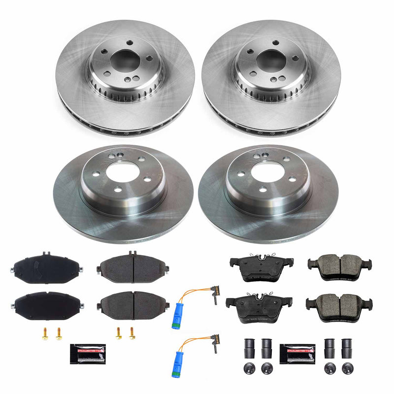 Power Stop KOE8103 Front And Rear Autospecialty 1-Click OE Replacement Pad And Rotor Kit for 2017-2018 Mercedes-Benz C300 product image