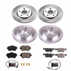 Power Stop KOE8105 Autospecialty 1-Click Daily Driver Front And Rear Pad And Rotor Kit for 2016 MINI Cooper Clubman Base product image