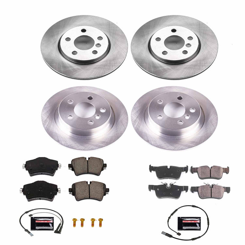 Power Stop KOE8105 Autospecialty 1-Click Daily Driver Front And Rear Pad And Rotor Kit for 2016 MINI Cooper Clubman Base product image