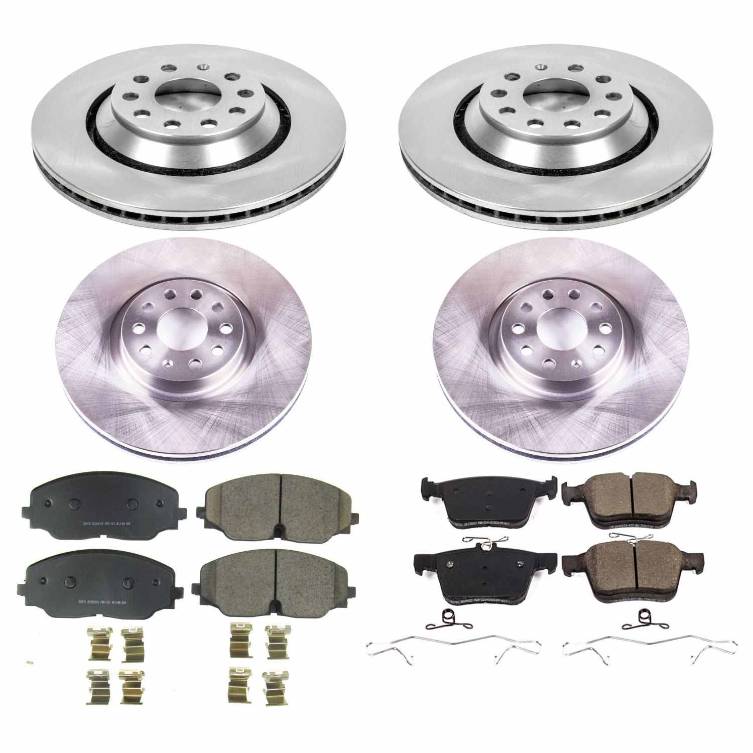 Power Stop KOE8118 Autospecialty 1-Click Daily Driver Front And Rear Pad And Rotor Kit for 2018-2020 Volkswagen Atlas product image