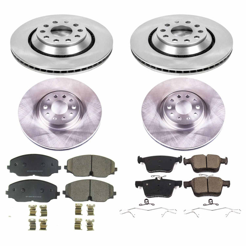 Power Stop KOE8118 Autospecialty 1-Click Daily Driver Front And Rear Pad And Rotor Kit for 2018-2020 Volkswagen Atlas product image