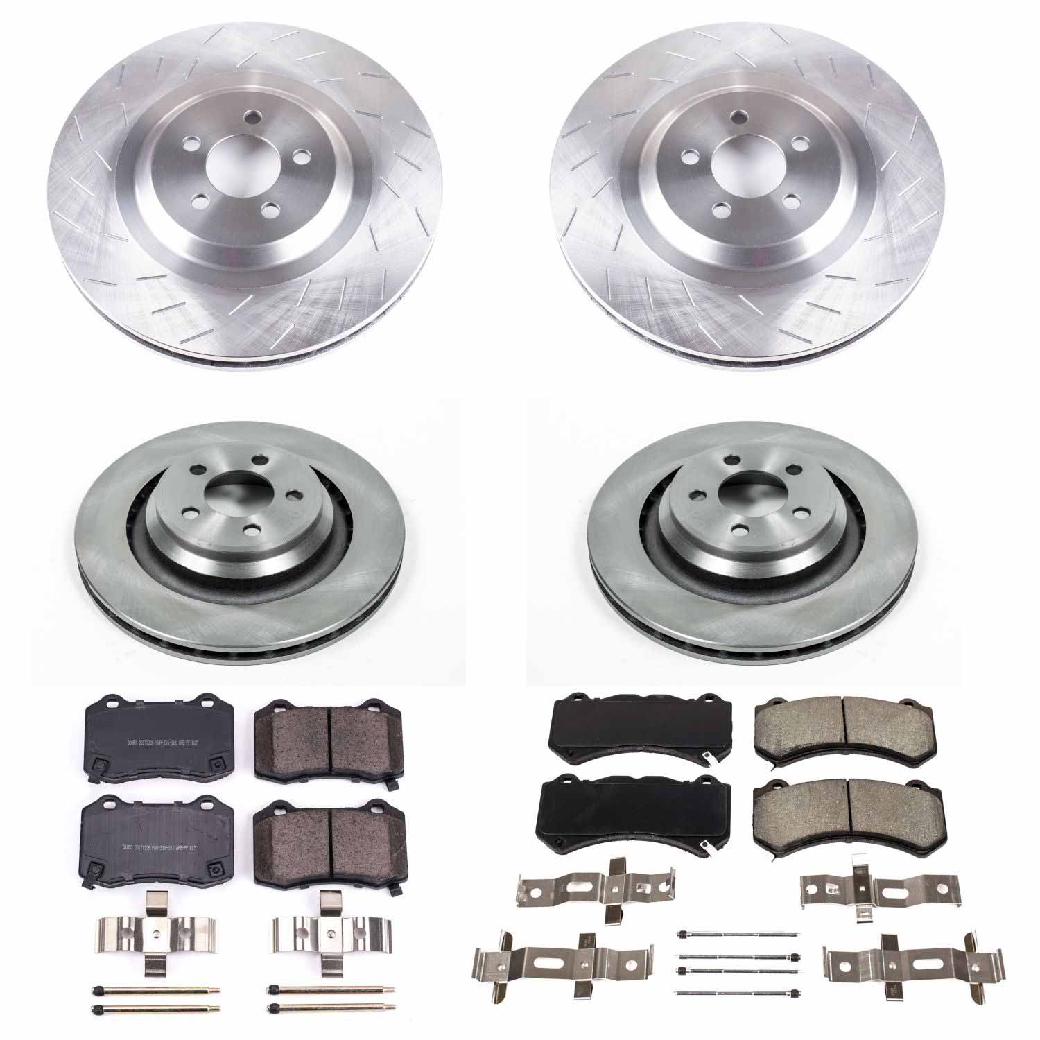 Power Stop KOE8170 Autospecialty 1-Click Daily Driver Front And Rear Pad And Rotor Kit for 2015-2016 Dodge Challenger SRT 392, SRT Hellcat product image