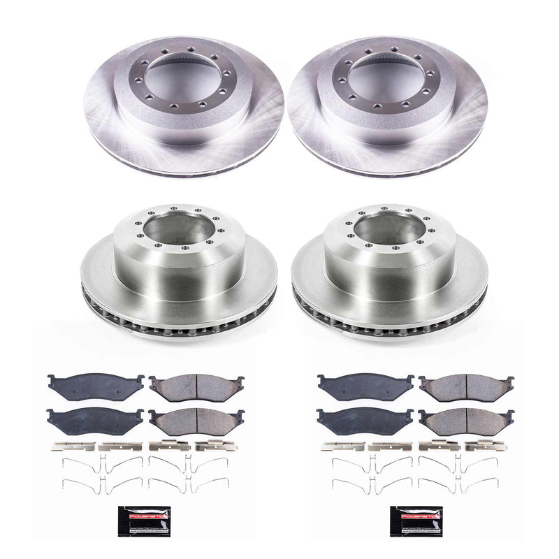 Power Stop KOE8178 Autospecialty 1-Click Daily Driver Front And Rear Pad And Rotor Kit for 2008-2019 Ford F-53 Motorhome Chassis product image
