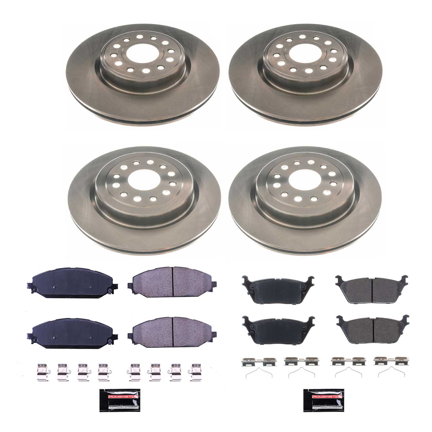 Power Stop KOE8182 Front And Rear Autospecialty 1-Click OE Replacement Pad And Rotor Kit for 2019-2020 Dodge Ram 1500 product image