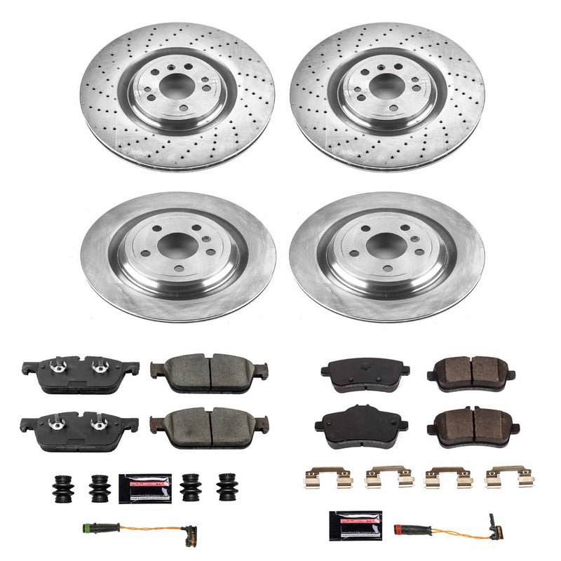 Power Stop KOE8191 Autospecialty 1-Click Daily Driver Front And Rear Pad And Rotor Kit for 2017-2019 Mercedes-Benz GLE43 AMG product image