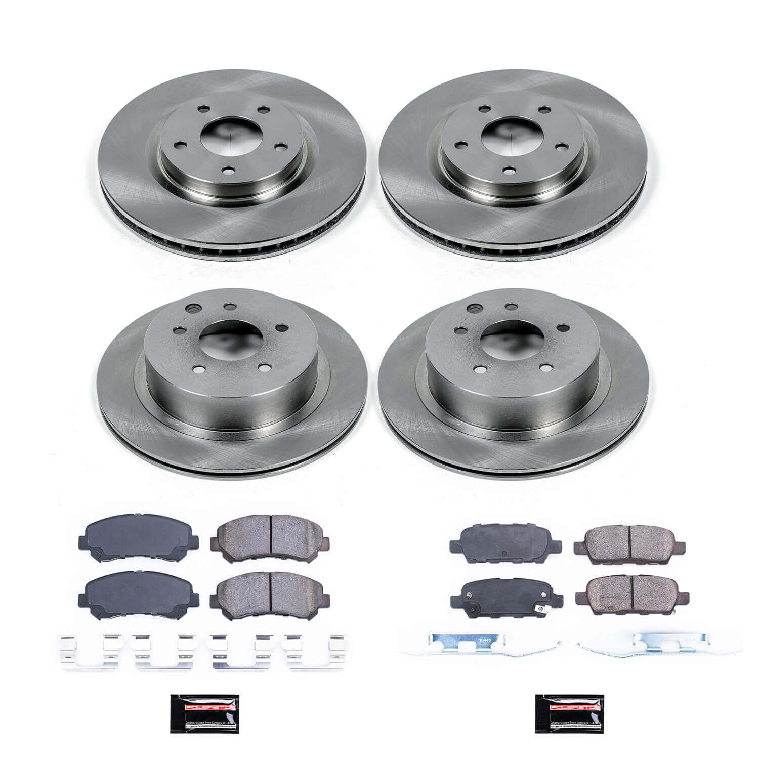 Power Stop KOE8268 Autospecialty 1-Click Daily Driver Front And Rear Pad And Rotor Kit for 2008-2013 Nissan Rogue product image