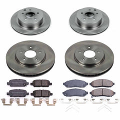 Power Stop KOE8272 Autospecialty 1-Click Daily Driver Front And Rear Pad And Rotor Kit for 2011-2014 Nissan Leaf product image